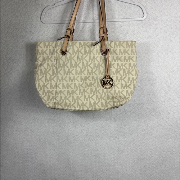 Michael Michael Kors Brown and Beige Shoulder Bag - Picture 1 of 7